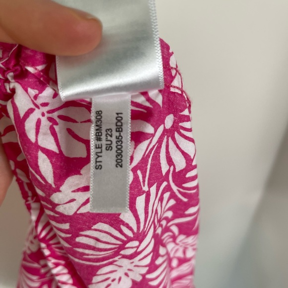 J. Crew Pink Fuchsia White Floral Elastic Waistband Shorts Cotton Summer XL - Picture 11 of 11